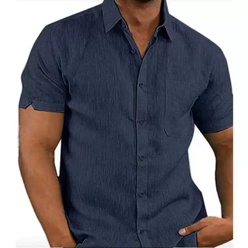 Men Summer Shirts - Casual Loose Tops | Short Sleeve Tees | Breathable Cotton