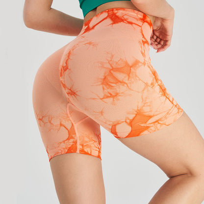 Tie-Dye Yoga Pants - High-Waisted Leggings | Quick-Drying Summer Fitness Shorts