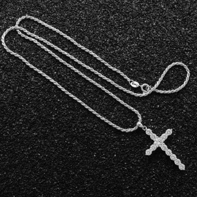 Sterling Silver Cross Necklace | Durable 925 Silver Chain | Hypoallergenic Jewelry