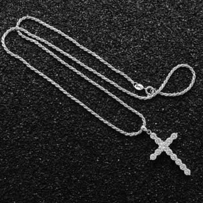 Sterling Silver Cross Necklace | Durable 925 Silver Chain | Hypoallergenic Jewelry