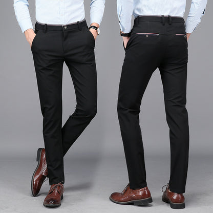Business Casual Pants | Cotton Blend Trousers | Slim Fit Chinos For Men