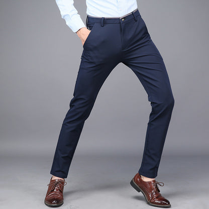 Business Casual Pants | Cotton Blend Trousers | Slim Fit Chinos For Men