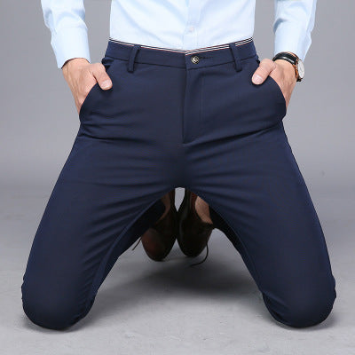 Business Casual Pants | Cotton Blend Trousers | Slim Fit Chinos For Men