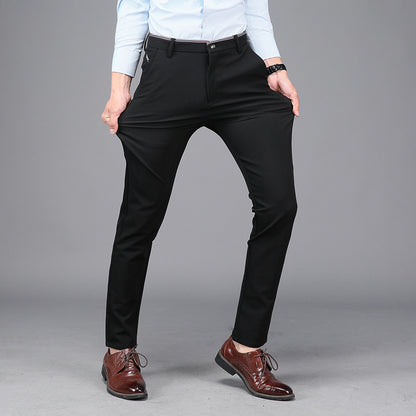 Business Casual Pants | Cotton Blend Trousers | Slim Fit Chinos For Men