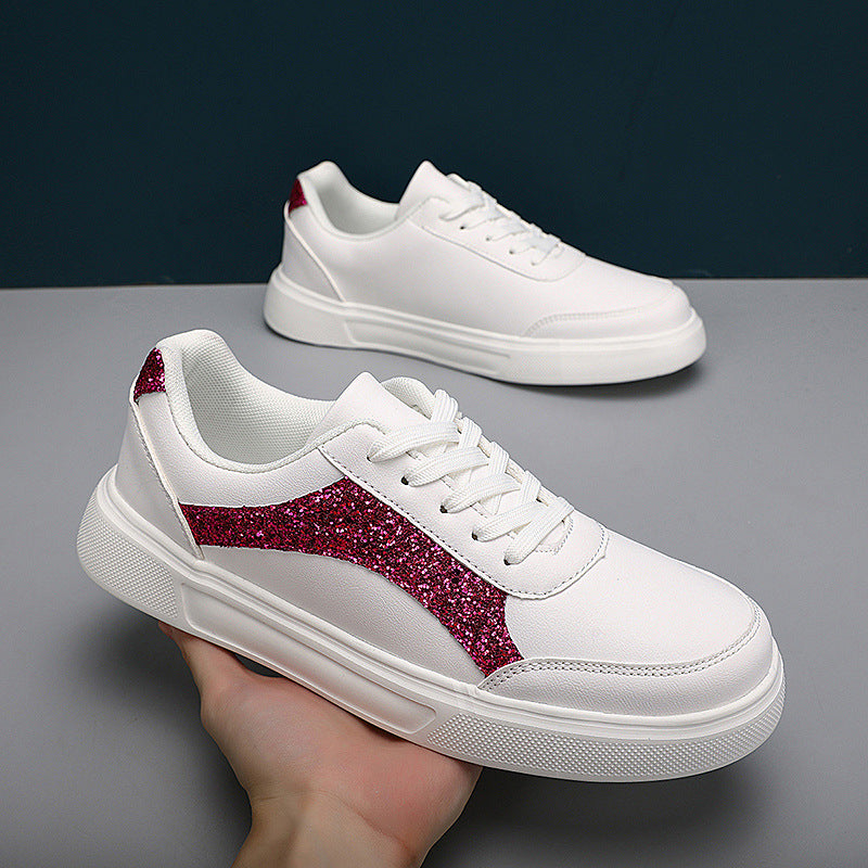 White Casual Shoes – Trendy Low Top Sneakers With EVA Sole Comfort