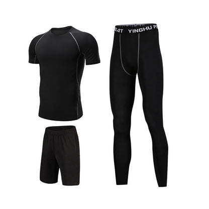 Compression Running Tights Men – 7pcs Workout Clothes Set With Muscle Support