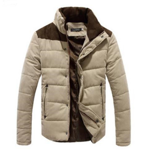 Casual Men's Parkas | Warm Windbreaker Coats | Polyester Fiber Outerwear