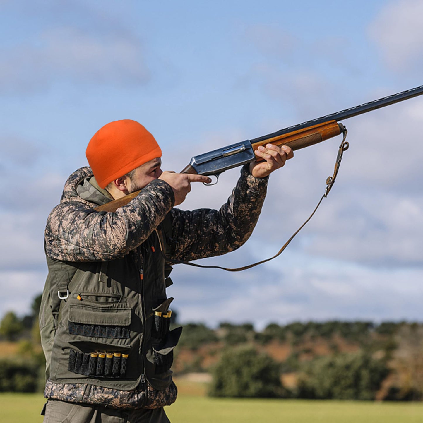 Camouflage Hunting Beanie – Windproof Polar Fleece Warm Winter Hat