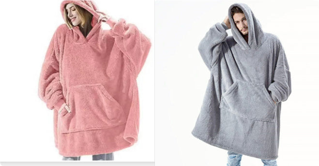 Hoodie Sweatshirt - Double Sided Fleece, Big Pocket, Comfortable Cozy Pullover