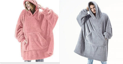 Hoodie Sweatshirt - Double Sided Fleece, Big Pocket, Comfortable Cozy Pullover