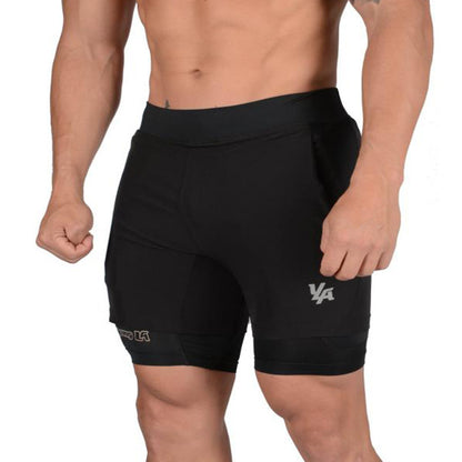 Men's Running Shorts - Quick Dry 2-in-1 Athletic Gym Workout Shorts