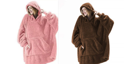 Hoodie Sweatshirt - Double Sided Fleece, Big Pocket, Comfortable Cozy Pullover