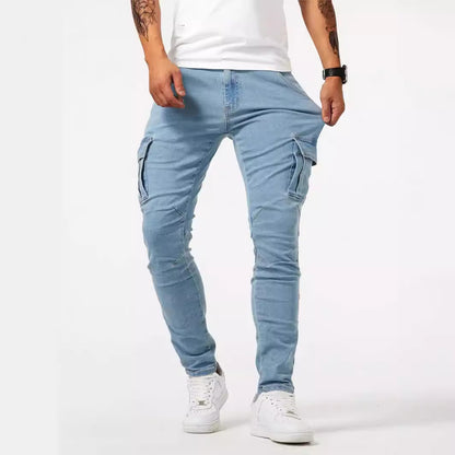 Casual Cargo Pants | Men's Lightweight Stretch Cotton Trousers | Spring Summer Fit