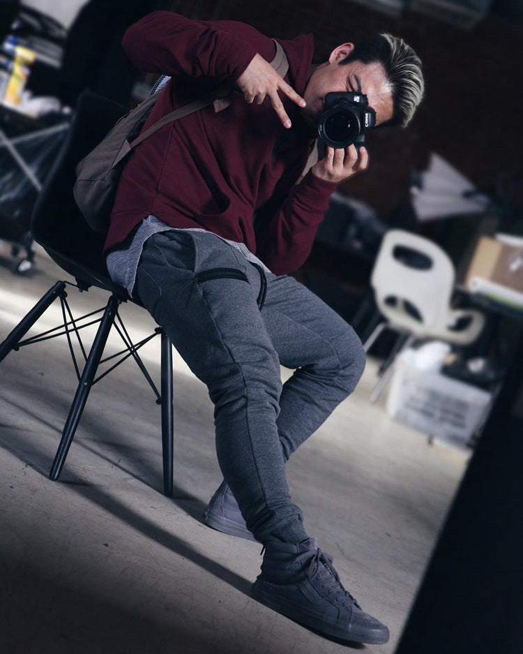 Men's Fitness Pants | Casual Sweatpants Joggers With Elastic Waist & Ribbed Cuffs