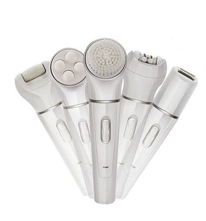 Electric Skin Massager | 5-in-1 Portable Beauty Device With Face And Body Scrubber