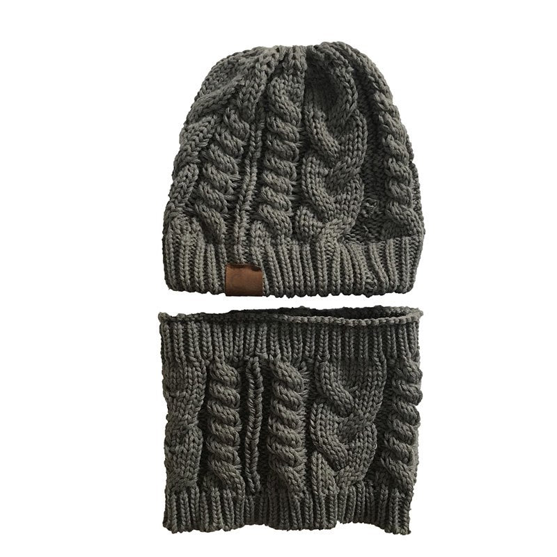 Knitted Winter Hat Set - Women's Warm Knit Caps With Windproof Balaclava Scarf