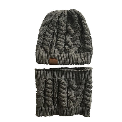 Knitted Winter Hat Set - Women's Warm Knit Caps With Windproof Balaclava Scarf