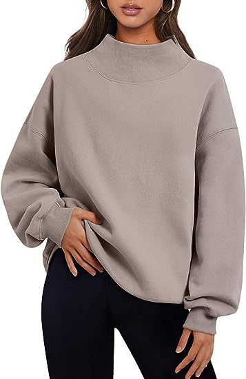 Pullover Sweatshirt Women | Loose Tops Round Neck Hoodie | Thick Solid Color Casual Wear
