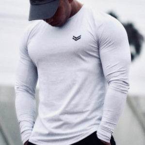 Quick Drying Sports Shirt - Men's Slim Fit Long Sleeve Workout Top