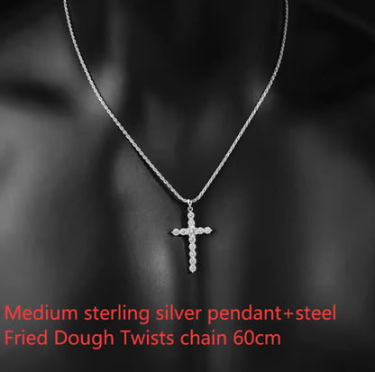 Sterling Silver Cross Necklace | Durable 925 Silver Chain | Hypoallergenic Jewelry