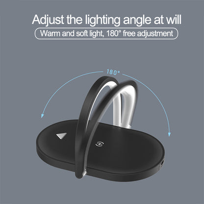 Adjustable portable LED light with 180° rotation for warm, soft lighting