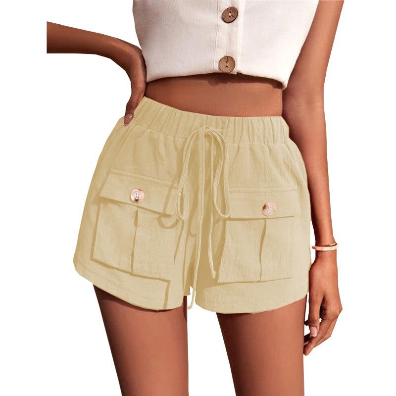 Casual Cargo Shorts | Loose Drawstring Pants With Pockets | Summer Women