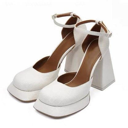 Vintage Platform Mary Jane Shoes – Chunky Heel With Comfortable Rubber Sole