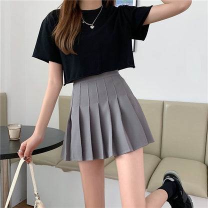 Plaid Pleated Skirt | High Waist Slim Fit Mini Skirt Style