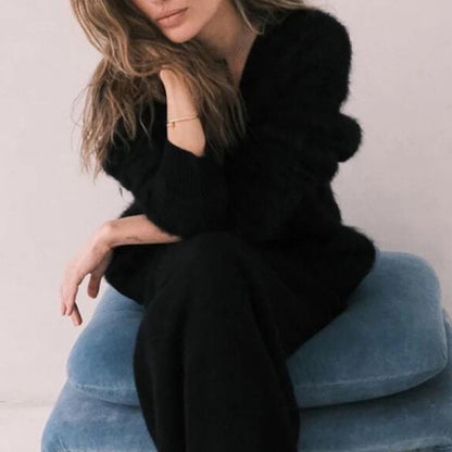 Loose V-Neck Cardigan | Button Knitted Sweater - Stylish Fall Winter Fashion