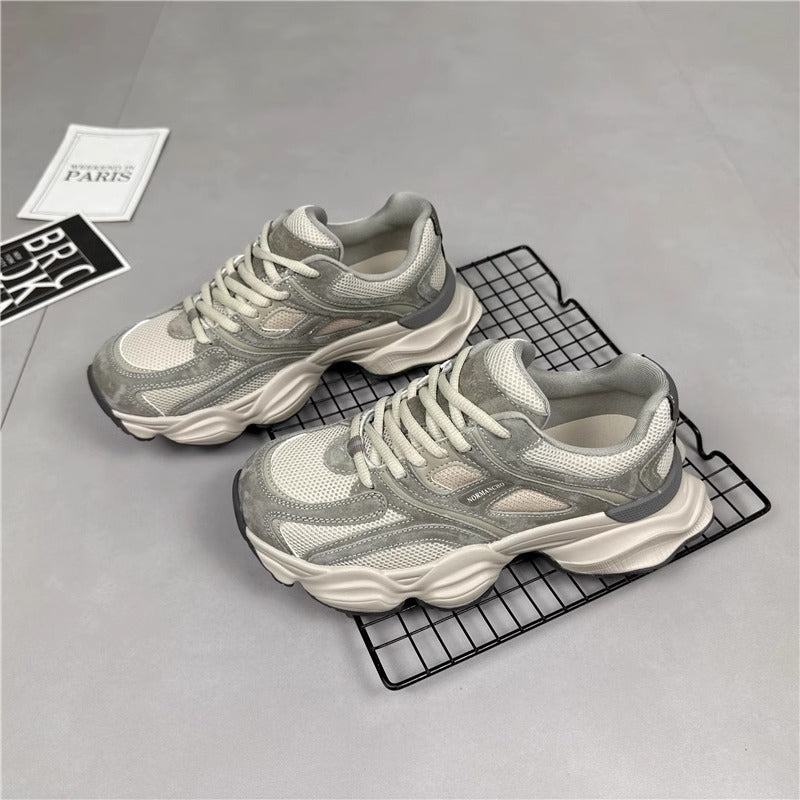 Paris Dad Shoes | Lightweight Platform Shoes With Rubber Sole For Women