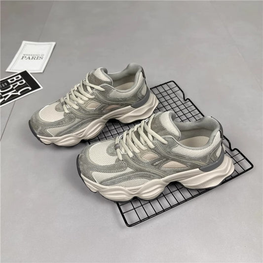 Paris Dad Shoes | Lightweight Platform Shoes With Rubber Sole For Women