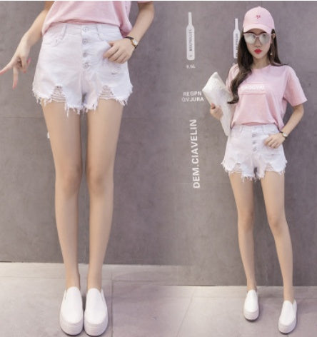 Women's Shorts - High Waist Summer Casual Cotton Blend Comfortable Fit