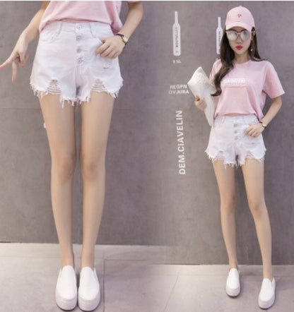 Women's Shorts - High Waist Summer Casual Cotton Blend Comfortable Fit