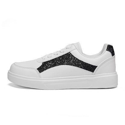 White Casual Shoes – Trendy Low Top Sneakers With EVA Sole Comfort
