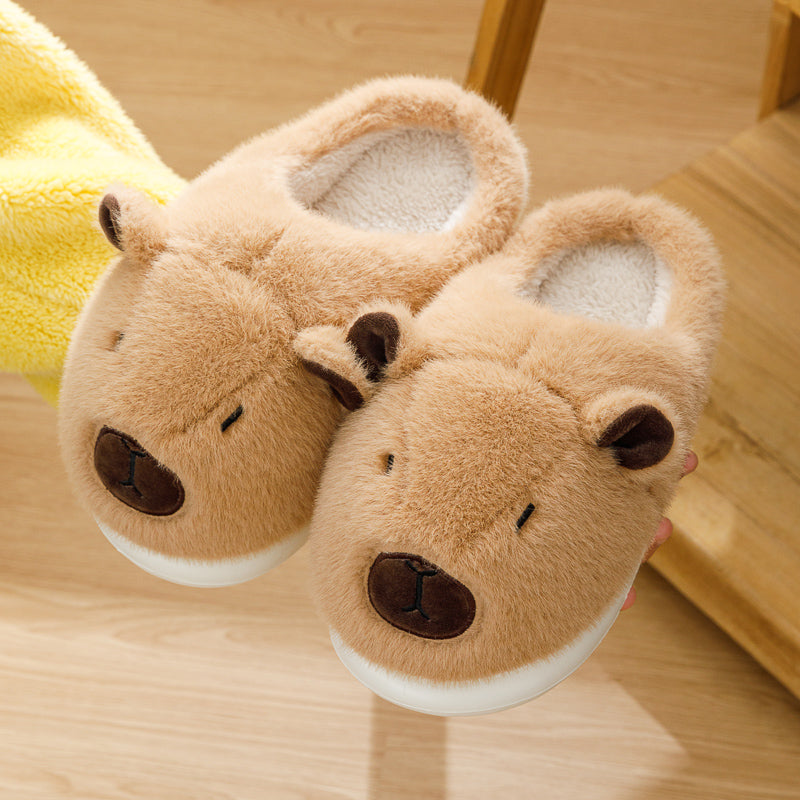 Cotton Slippers Women | Plush Insulated Indoor Slippers With Thick EVA Sole
