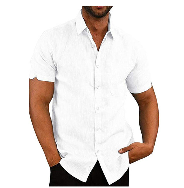 Men Summer Shirts - Casual Loose Tops | Short Sleeve Tees | Breathable Cotton