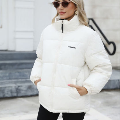 Women Winter Coat | Casual Windproof Down Cotton Jacket | Warm Thickened Outerwear