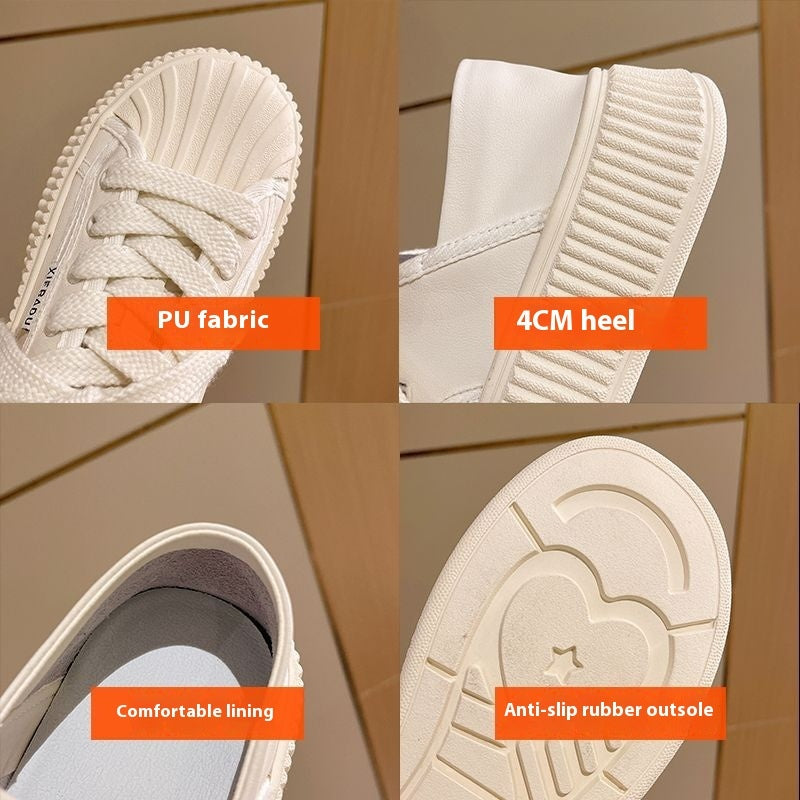 Chic Shell Shoes – Versatile Low Top Cross Strap Footwear With Rubber Sole