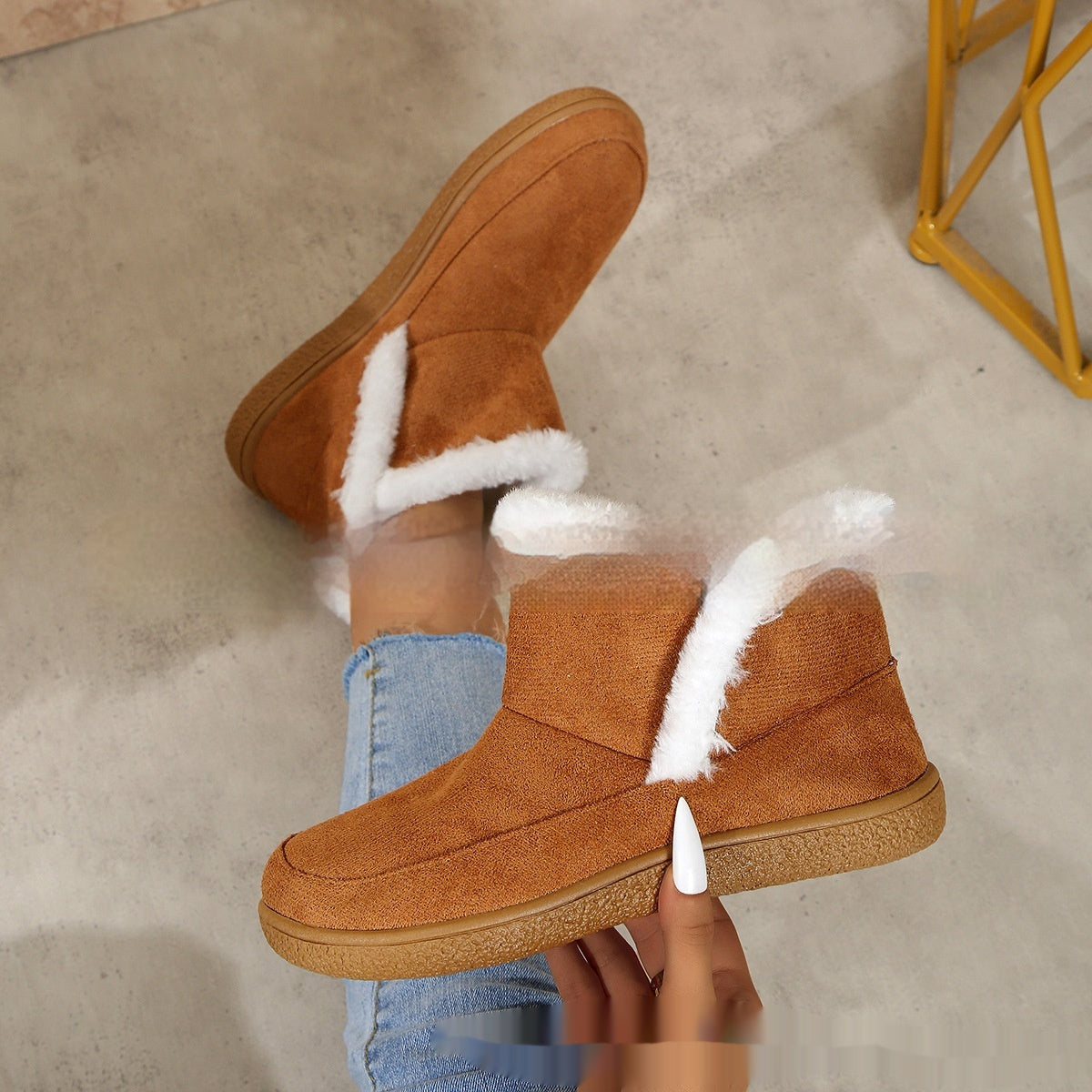 Insulated Cotton Shoes – Padded Warm Flat Bottom Slippers For Women