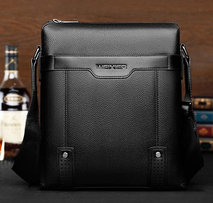 Men Messenger Bags | Stylish PU Leather Crossbody With Zipper Closure