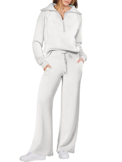 Women's Casual Sport Set - Autumn Winter Two Piece Tracksuit Polyester Activewear