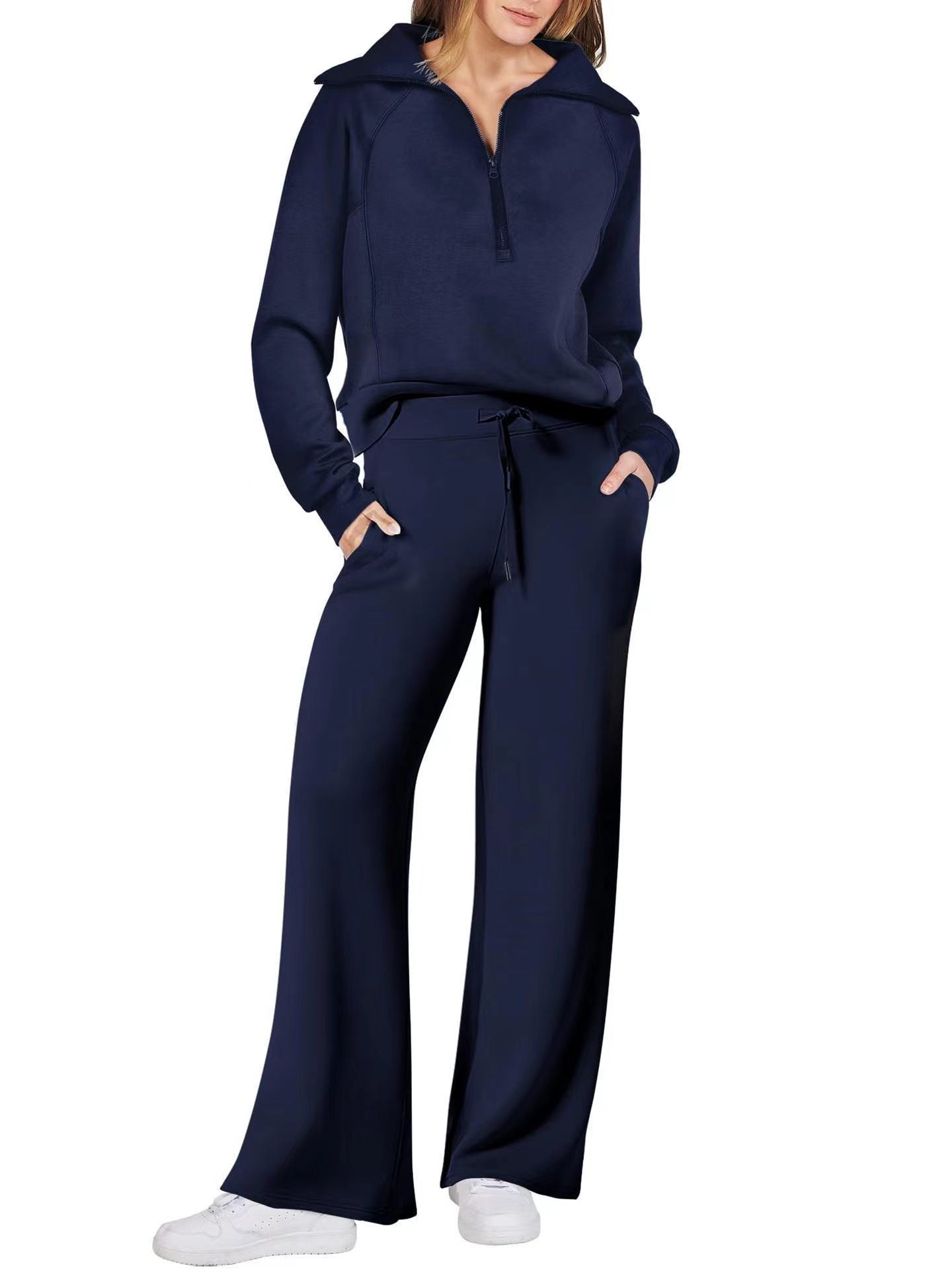 Women's Casual Sport Set - Autumn Winter Two Piece Tracksuit Polyester Activewear