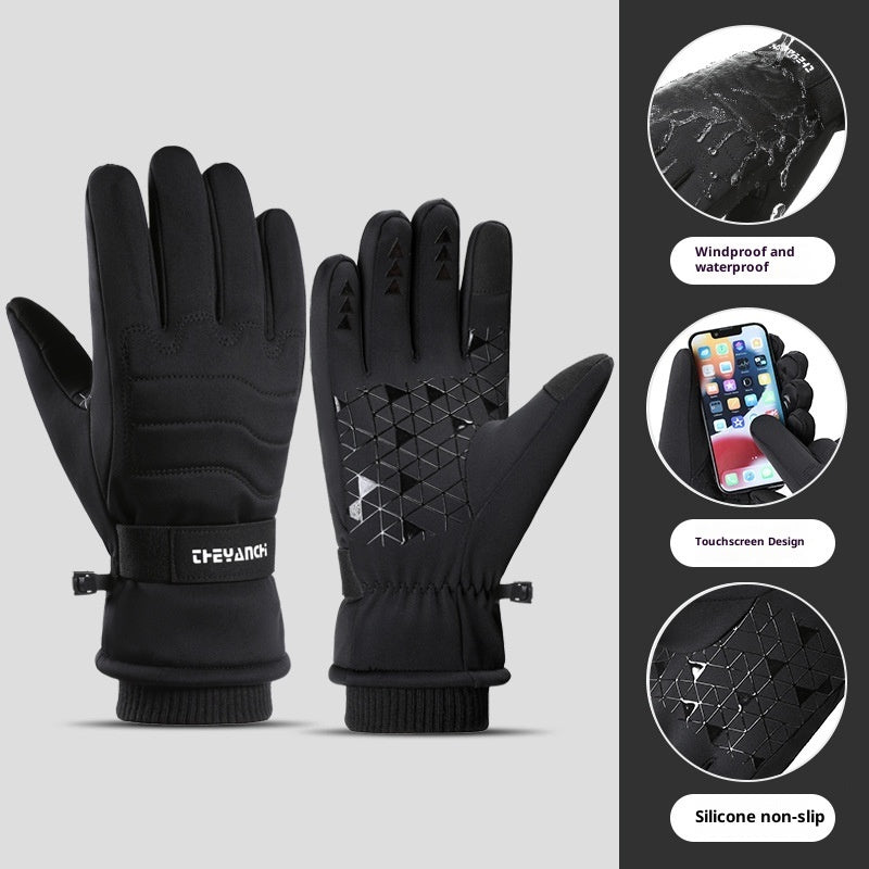 Waterproof Winter Gloves | Cold Resistant Fleece Lined Finger Style Gloves