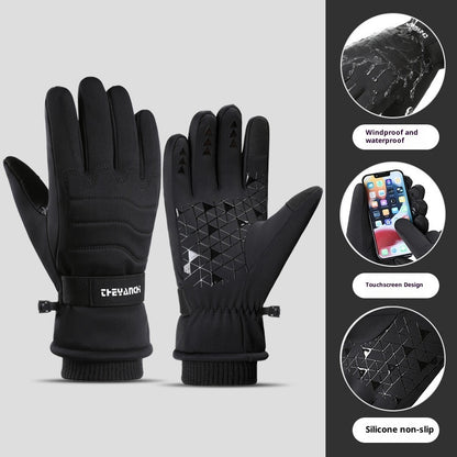Waterproof Winter Gloves | Cold Resistant Fleece Lined Finger Style Gloves