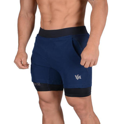 Men's Running Shorts - Quick Dry 2-in-1 Athletic Gym Workout Shorts