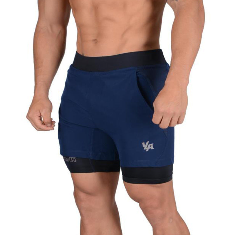 Men's Running Shorts - Quick Dry 2-in-1 Athletic Gym Workout Shorts