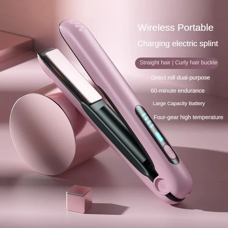 Wireless Hair Straightener - Portable Cordless Flat Iron With USB Rechargeable Battery