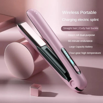 Wireless Hair Straightener - Portable Cordless Flat Iron With USB Rechargeable Battery