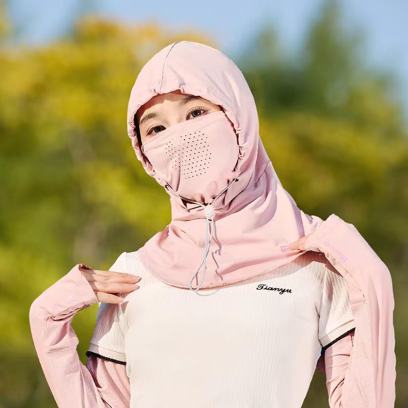 Sun Protection Hat | Breathable Nylon Ice Silk Neck Mask Scarf | UV Protection