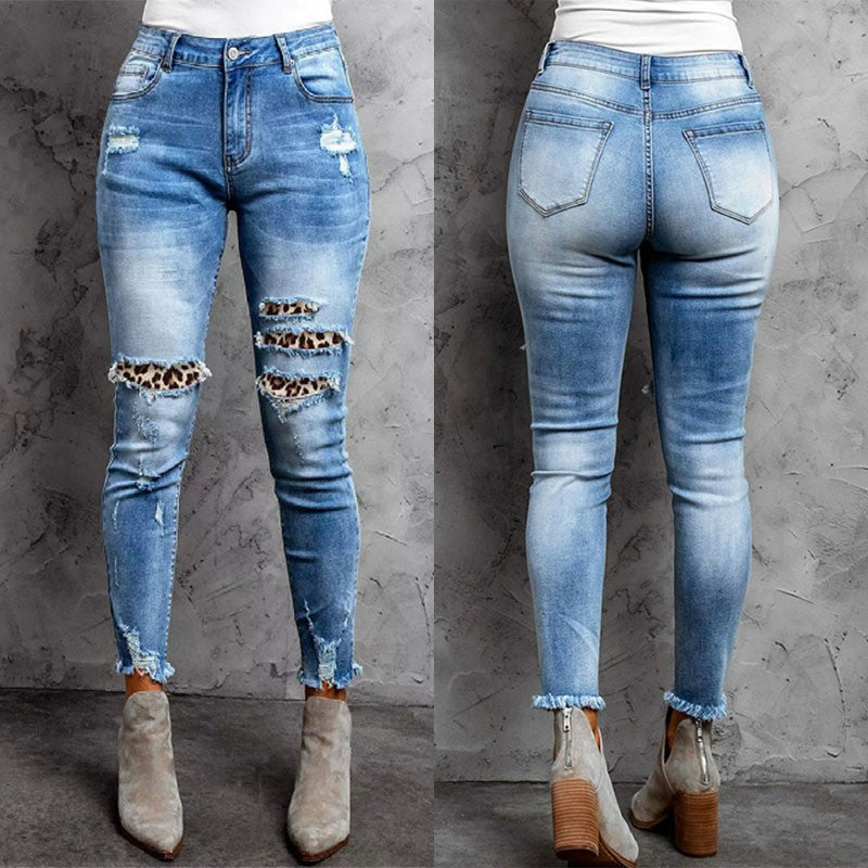 Denim Trousers Women | Cropped Straight Leg Pants | Artistic Retro Style